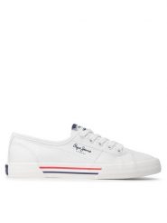 Pepe Jeans Tenisówki Brady W Basic PLS31287 Biały. Białe trampki Pepe Jeans, bez wzorów, z jeansu, bez zapięcia. Za 179.99 zł.