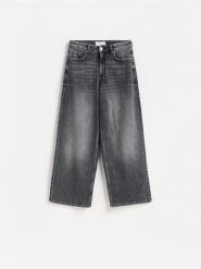 Jeansy wide leg comfort - szary. Szare jeansy Reserved, bez wzorów. Za 129.99 zł.