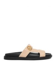 Beverly Hills Polo Club Klapki EO-WI16-SERDINIA-04 Beżowy. Brązowe klapki Beverly Hills Polo Club, bez wzorów, ze skóry, bez obcasa. Za 329.99 zł.