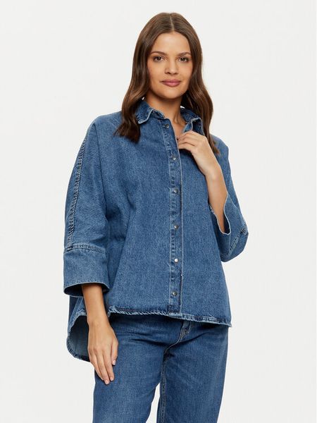 ONLY Koszula jeansowa 15332126 Niebieski. Niebieskie koszule Only, xs, bez wzorów, z bawełny, bez kołnierzyka, bez ramiączek. Za 129.99 zł.