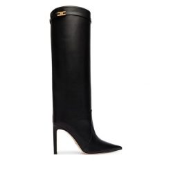 Kozaki Elisabetta Franchi. Czarne kozaki Elisabetta Franchi, bez obcasa, na szpilce, bez zapięcia. Za 3,659.00 zł.