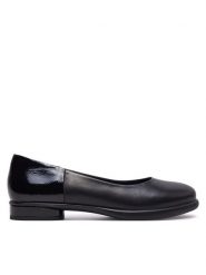 ECCO Baleriny 22230301001 Czarny. Czarne baleriny ecco, bez wzorów, ze skóry, bez obcasa. Za 339.99 zł.