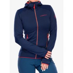 Bluza z kapturem damska La Sportiva Lucendro Thermal Hoody. Niebieskie bluzy La Sportiva, l, bez wzorów, z kapturem. Za 748.99 zł.