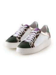 Anna Morellini Skórzane sneakersy "Milavia" w kolorze biało-czarnym rozmiar: 38. Białe trampki Anna Morellini, bez wzorów, bez zapięcia. Za 316.24 zł.