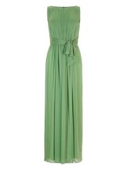 SWING Sukienka w kolorze zielonym rozmiar: 34. Zielone sukienki Swing, bez wzorów, z tkaniny, bez kołnierzyka, bez ramiączek, maxi. Za 249.95 zł.