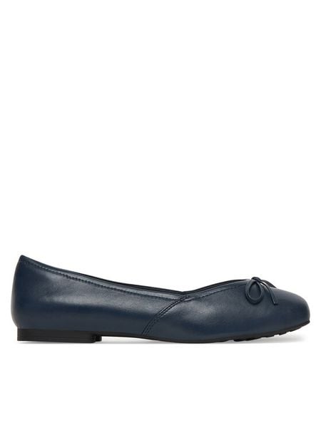 Caprice Baleriny 9-22109-46 Granatowy. Niebieskie baleriny Caprice, bez wzorów, ze skóry, bez obcasa. Za 217.99 zł.