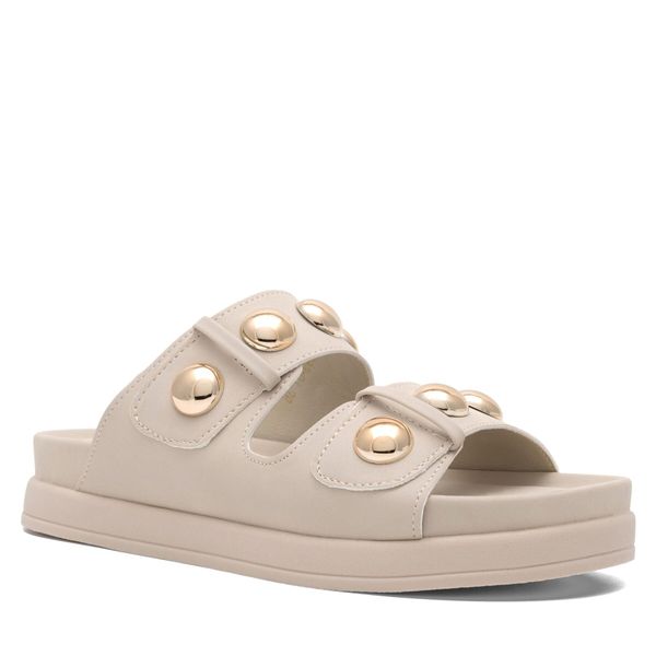 Klapki DeeZee. Brązowe klapki DeeZee, bez wzorów, bez obcasa. Za 119.99 zł.
