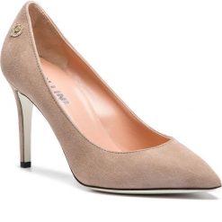 Szpilki POLLINI - SA10038C17TA0121 Lino. Szare szpilki Pollini, bez wzorów, ze skóry, bez obcasa, na obcasie, bez zapięcia. W wyprzedaży za 599.00 zł.