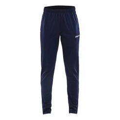 Damskie spodnie dresowe Craft progress. Niebieskie spodnie sportowe Craft, bez wzorów, z dresówki, do biegania. W wyprzedaży za 139.00 zł.