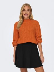 JDY Golf Justy 15305467 Pomarańczowy Regular Fit. Brązowe golfy JDY, xl, bez wzorów, z syntetyku, bez ramiączek. Za 99.99 zł.