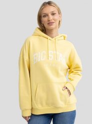 BIG STAR Bluza w kolorze żółtym rozmiar: S. Żółte bluzy Big Star, s, bez wzorów, z kapturem. Za 136.45 zł.