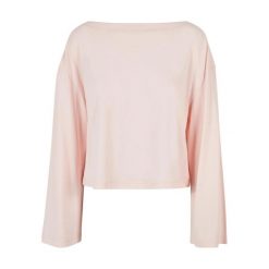 Damska Koszulka Z Długim Rękawem Z Modalu Z Dekoltem W Łódkę. Czerwone bluzki Urban Classics, l, bez wzorów, sportowe, bez kołnierzyka, bez ramiączek. Za 105.99 zł.