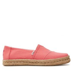 Espadryle Toms. Czerwone espadryle Toms, bez wzorów, bez obcasa, bez zapięcia. Za 219.99 zł.