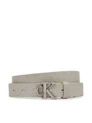 Calvin Klein Jeans Pasek Damski Monogram Placque Buckle 25Mm LV04K7003G Biały. Białe paski Calvin Klein Jeans, bez wzorów, z jeansu. Za 139.99 zł.