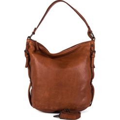 Skórzana torebka w kolorze brązowym - 25 x 30 x 15 cm. Brązowe torby na ramię neropantera, bez wzorów, z materiału, na ramię, bez dodatków. W wyprzedaży za 309.95 zł.