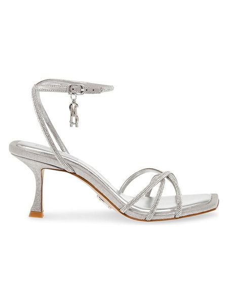 Steve Madden Sandały w kolorze srebrnym rozmiar: 38. Szare sandały Steve Madden, bez wzorów, z otwartym noskiem, bez obcasa, na koturnie, bez zapięcia. Za 229.95 zł.
