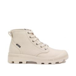 Buty trekkingowe na sznurówki z bawełny organicznej TENERE CVS UNISEX beżowe. Brązowe trekkingi Aigle, z bawełny, trekkingowe. Za 461.75 zł.