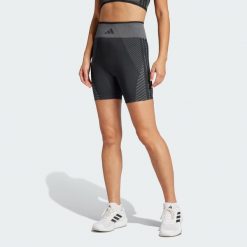 Legginsy Knitted Training 5". Czarne legginsy Adidas, m, bez wzorów, z materiału. Za 159.00 zł.