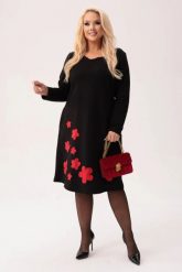 Czarna dresowa sukienka Fiorella - klasyka z nutą kobiecości PLUS SIZE XXL. Czarne sukienki Moda Size Plus Iwanek, na co dzień, plus size, z aplikacjami, z bawełny, eleganckie, bez kołnierzyka, plus size, bez ramiączek, midi, oversize. Za 289.90 zł.
