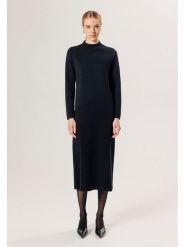 Rodier Wełniana sukienka w kolorze czarnym rozmiar: L. Czarne sukienki Rodier, na co dzień, l, bez wzorów, z wełny, klasyczne, bez kołnierzyka, bez ramiączek, maxi, proste. Za 501.57 zł.