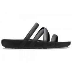 Sandały damskie do chodzenia Crocs SPLASH STRAPPY. Czarne sandały Crocs, bez wzorów, sportowe, bez obcasa, bez zapięcia. W wyprzedaży za 179.00 zł.