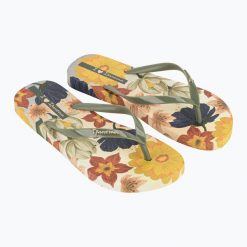 Klapki damskie Ipanema Verao Tropical. Zielone klapki Ipanema, bez wzorów, bez obcasa. Za 69.99 zł.