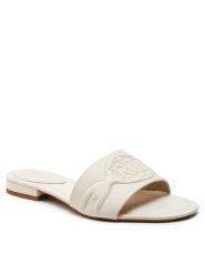Lauren Ralph Lauren Klapki 802935537001 Biały. Białe klapki Lauren Ralph Lauren, bez wzorów, ze skóry, bez obcasa. Za 449.99 zł.