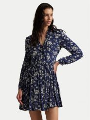 Polo Ralph Lauren Sukienka codzienna 211972064001 Granatowy Regular Fit. Niebieskie sukienki Polo Ralph Lauren, na co dzień, bez wzorów, z wiskozy, bez kołnierzyka, bez ramiączek, proste. Za 1,399.00 zł.