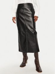 Bruuns Bazaar Spódnica z imitacji skóry Tuanella BBW4134 Czarny Regular Fit. Czarne spódnice Bruuns Bazaar, bez wzorów, ze skóry. Za 319.99 zł.
