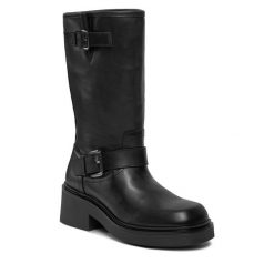 Botki Bronx. Czarne botki Bronx, bez wzorów, bez obcasa, na słupku, bez zapięcia. Za 499.99 zł.