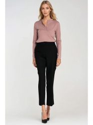 Nife Spodnie w kolorze czarnym rozmiar: 36. Czarne spodnie materiałowe Nife, na co dzień, bez wzorów, z materiału, z podwyższonym stanem. Za 178.37 zł.