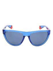 Polaroid Damskie okulary przeciwsłoneczne w kolorze niebieskim rozmiar: 56. Niebieskie okulary przeciwsłoneczne Polaroid, bez wzorów, z tworzywa sztucznego. Za 114.95 zł.