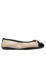 Caprice Baleriny 9-22113-42 Beżowy. Brązowe baleriny Caprice, bez wzorów, ze skóry, bez obcasa. Za 178.99 zł.