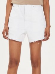 Pepe Jeans Szorty jeansowe A-Line Short Uhw PL801112TC1 Biały Slim Fit. Białe szorty Pepe Jeans, bez wzorów, z bawełny. Za 259.99 zł.