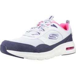 Kapcie SKECHERS SKECH-AIR COURT Niebieski. Białe obuwie domowe Skechers, bez wzorów, z materiału, bez zapięcia. Za 285.99 zł.
