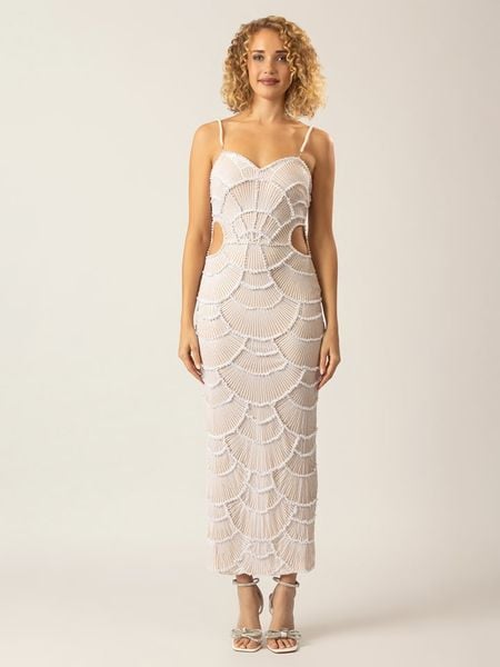 APART Sukienka w kolorze białym rozmiar: 36. Białe sukienki Apart, bez wzorów, bez kołnierzyka, bez ramiączek, maxi. Za 459.04 zł.