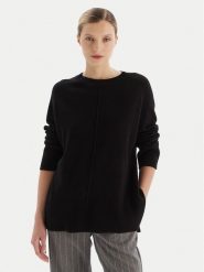 KAOS Sweter RI1KT003 Czarny Regular Fit. Czarne swetry KAOS, m, bez wzorów, z wełny, bez ramiączek. Za 539.99 zł.