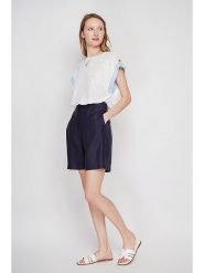 Le Jardin du Lin Koszulka w kolorze białym rozmiar: 34. Białe bluzki Le jardin du lin, bez wzorów, bez kołnierzyka, bez ramiączek. Za 78.99 zł.