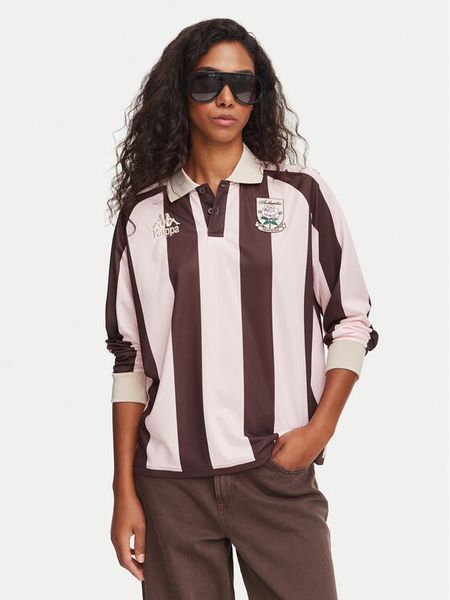 Kappa Polo 311U77W Różowy Oversize. Czerwone koszulki polo Kappa, xs, bez wzorów, z syntetyku, bez kołnierzyka, bez ramiączek. Za 229.99 zł.
