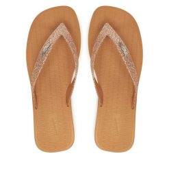 Japonki Melissa. Brązowe klapki Melissa, bez wzorów, bez obcasa. Za 129.99 zł.