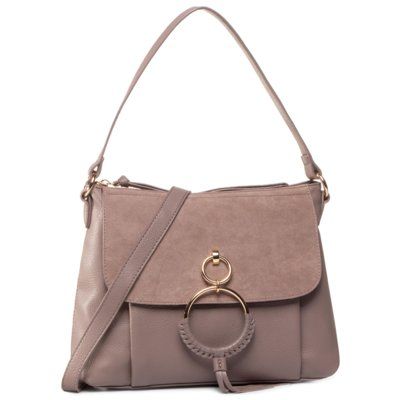 Jenny Fairy RH2328 Beżowy. Brązowe torebki klasyczne Jenny Fairy, bez wzorów, ze skóry ekologicznej, bez dodatków. Za 119.99 zł.