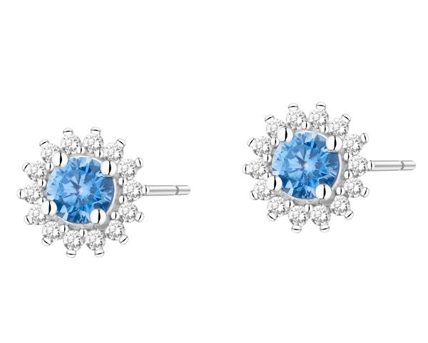 Kolczyki srebrne z cyrkoniami. Szare kolczyki Apart, z cyrkonią, srebrne. Za 119.00 zł.