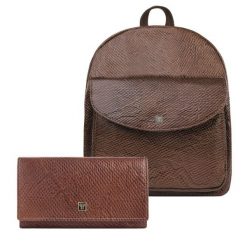 Portfel damski skórzany T-09-BR plecaczek damski miejski brązowy T-18-PBR zestaw prezentowy Paolo Peruzzi ZUP-108-BR. Brązowe portfele PAOLO PERUZZI, bez wzorów, ze skóry. Za 339.00 zł.