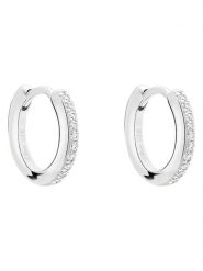 S.Oliver Srebrne kolczyki-kreole z cyrkoniami rozmiar: onesize. Szare kolczyki S.Oliver, z cyrkonią, srebrne. Za 152.99 zł.