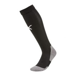 Skarpety Piłkarskie Unisex Dla Dorosłych Liga Core. Czarne skarpety Puma, bez wzorów. Za 80.99 zł.