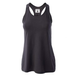 Damski tank top Martes Lina. Czarne topy MARTES, bez wzorów, bez kołnierzyka, bez ramiączek. Za 59.50 zł.