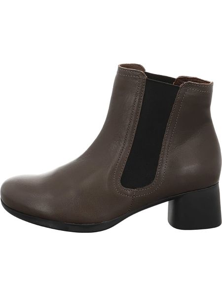 Think! Skórzane botki w kolorze brązowym rozmiar: 38,5. Brązowe botki Think!, bez wzorów, bez obcasa, bez zapięcia. Za 262.29 zł.