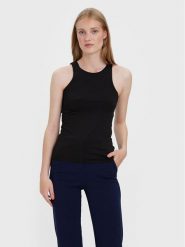 Vero Moda Top Bianca 10279787 Czarny Standard Fit. Czarne topy Vero Moda, s, bez wzorów, z syntetyku, bez kołnierzyka, bez ramiączek. Za 39.99 zł.