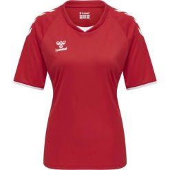 Koszulka damska Hummel hmlhmlCORE volley. Czerwone bluzki Hummel, m, bez wzorów, sportowe, bez kołnierzyka, bez ramiączek. Za 160.00 zł.