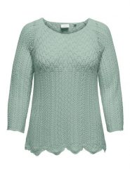 ONLY Carmakoma Sweter w kolorze miętowym rozmiar: M-46/48. Zielone swetry Only Carmakoma, m, bez wzorów, ze splotem, bez ramiączek. Za 92.21 zł.